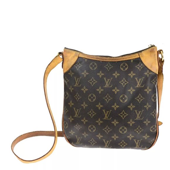 LOUIS VUITTON Odeon PM Shoulder Bag Monogram Leather Brown Spain M56390 31YF088 - Picture 1 of 16